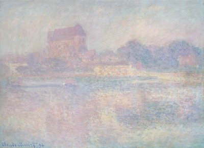 La chiesa di Vernon, nebbia, 1884 da Claude Monet